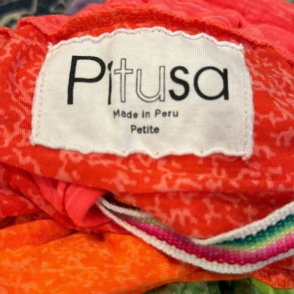 PITUSA POPSICLE COTTON MIX HALTER DRESS - RAINBOW Petite - Picture 5 of 5